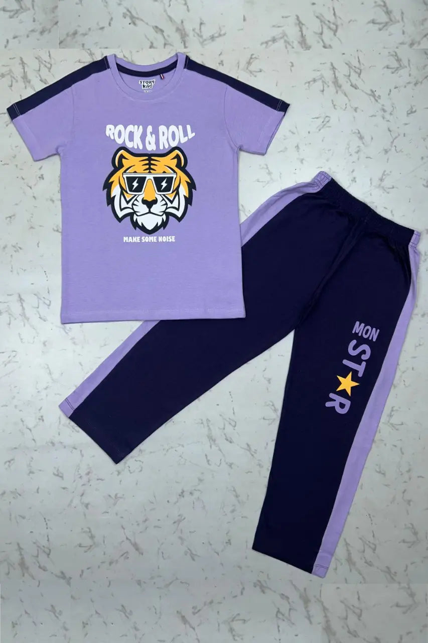 Lavender Purple Full Pant Set
