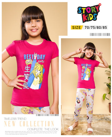 PINK TSHIRTS PANT SET