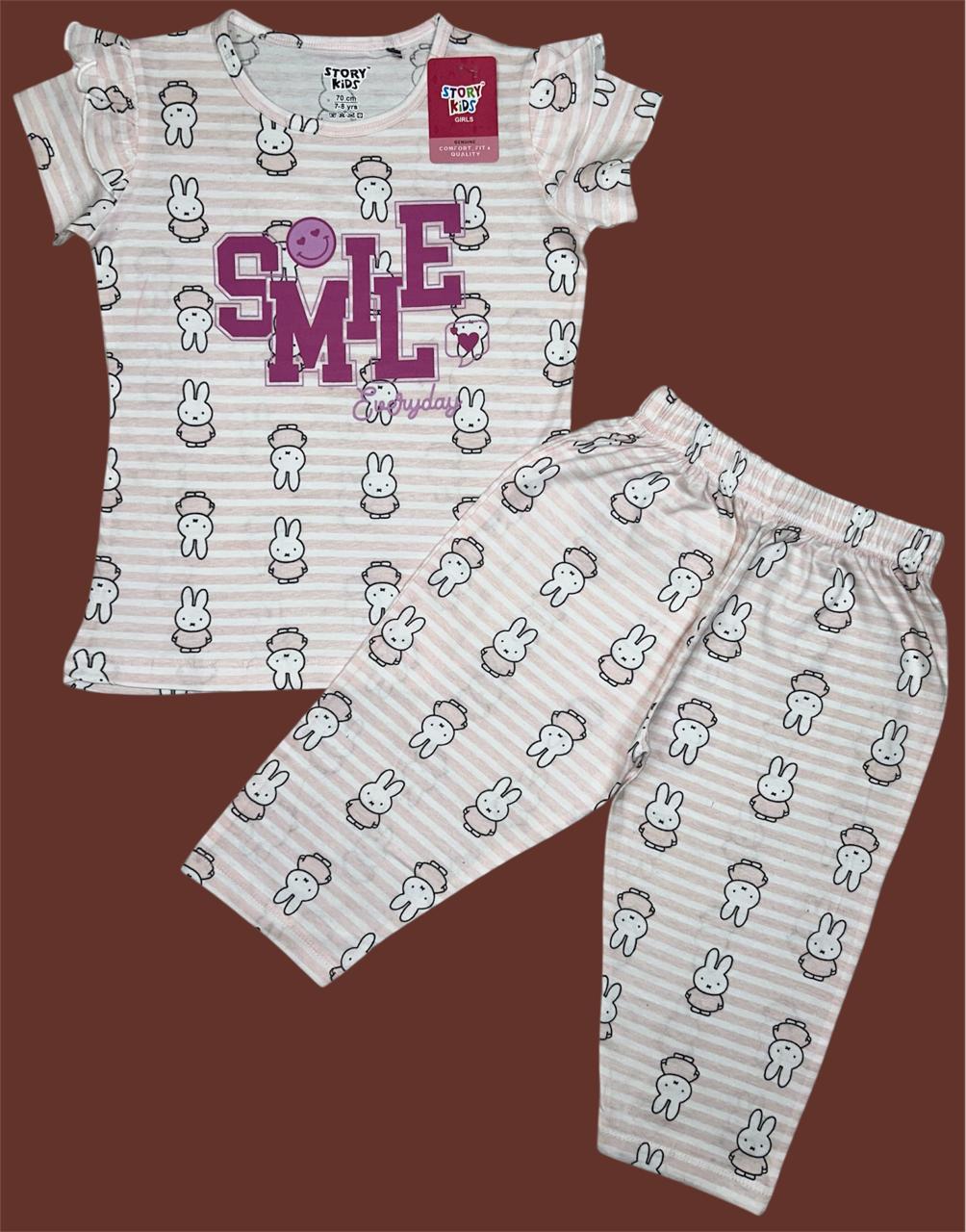 LIGHT PINK SMILE CAPRI SET