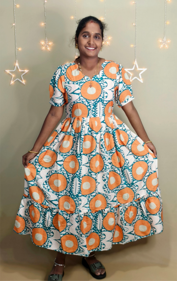 Orange cotton maxi non feeding