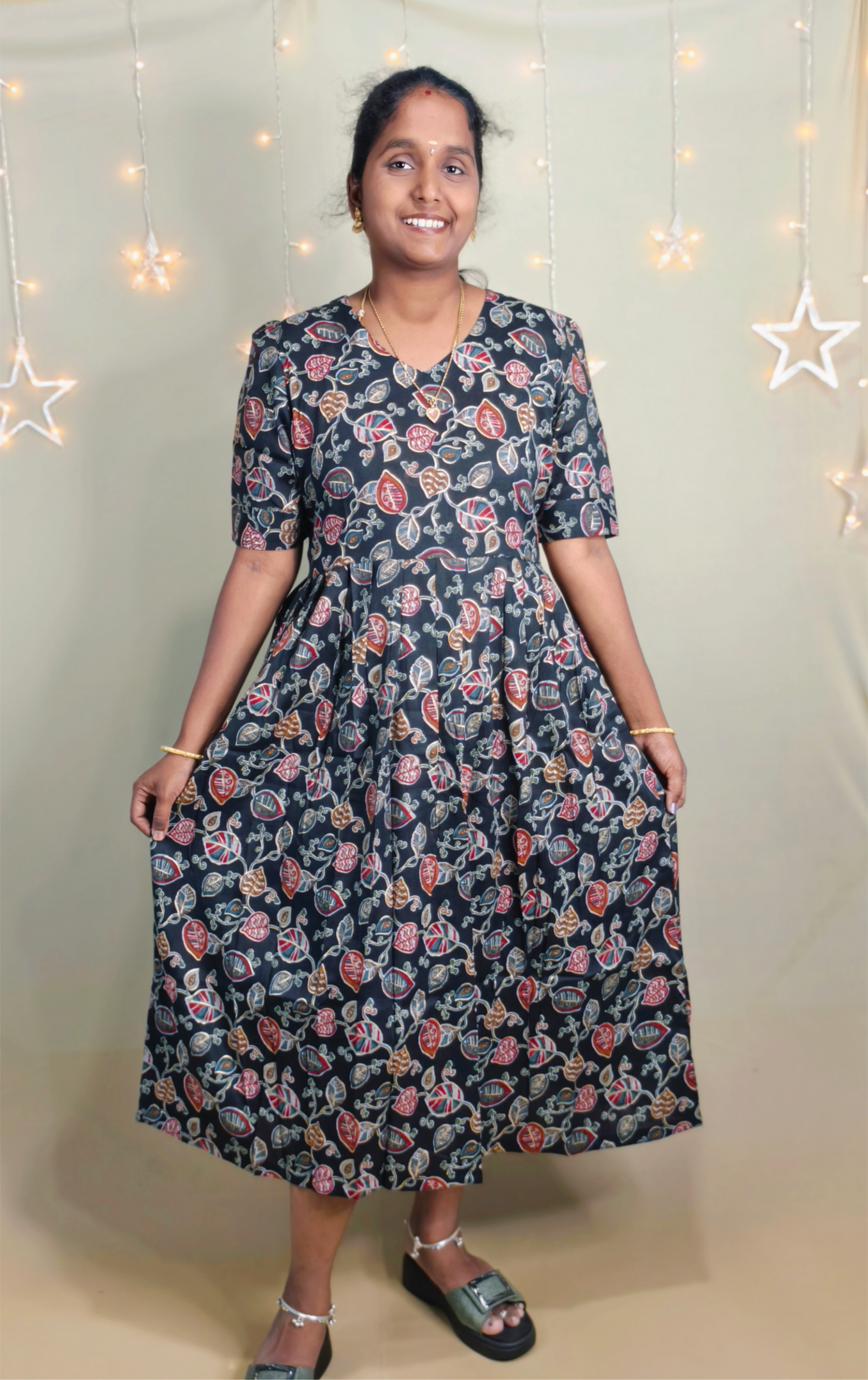 BLACK MAXI KURTI  TYPE