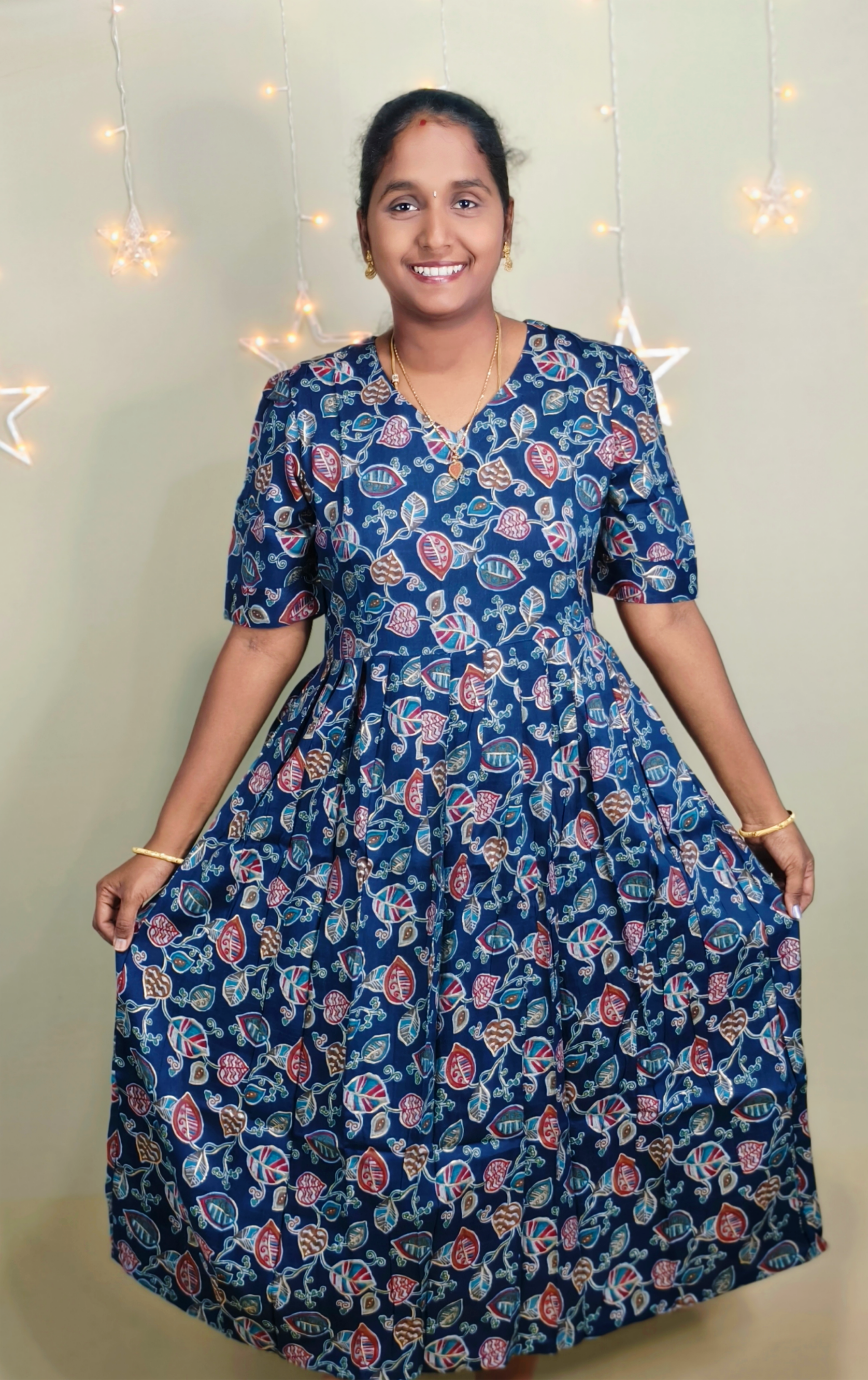 DARK NAVY MAXI KURTI TYPE