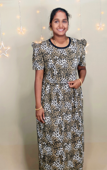 DUAL COLOUR ZIPLESS FEEDING MAXI ( PRINT BLACK)