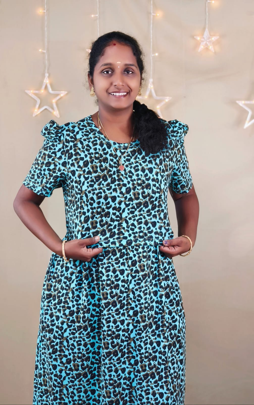 CHEETAH ANIMAL PRINT  ZIPLESS FEEDING MAXI