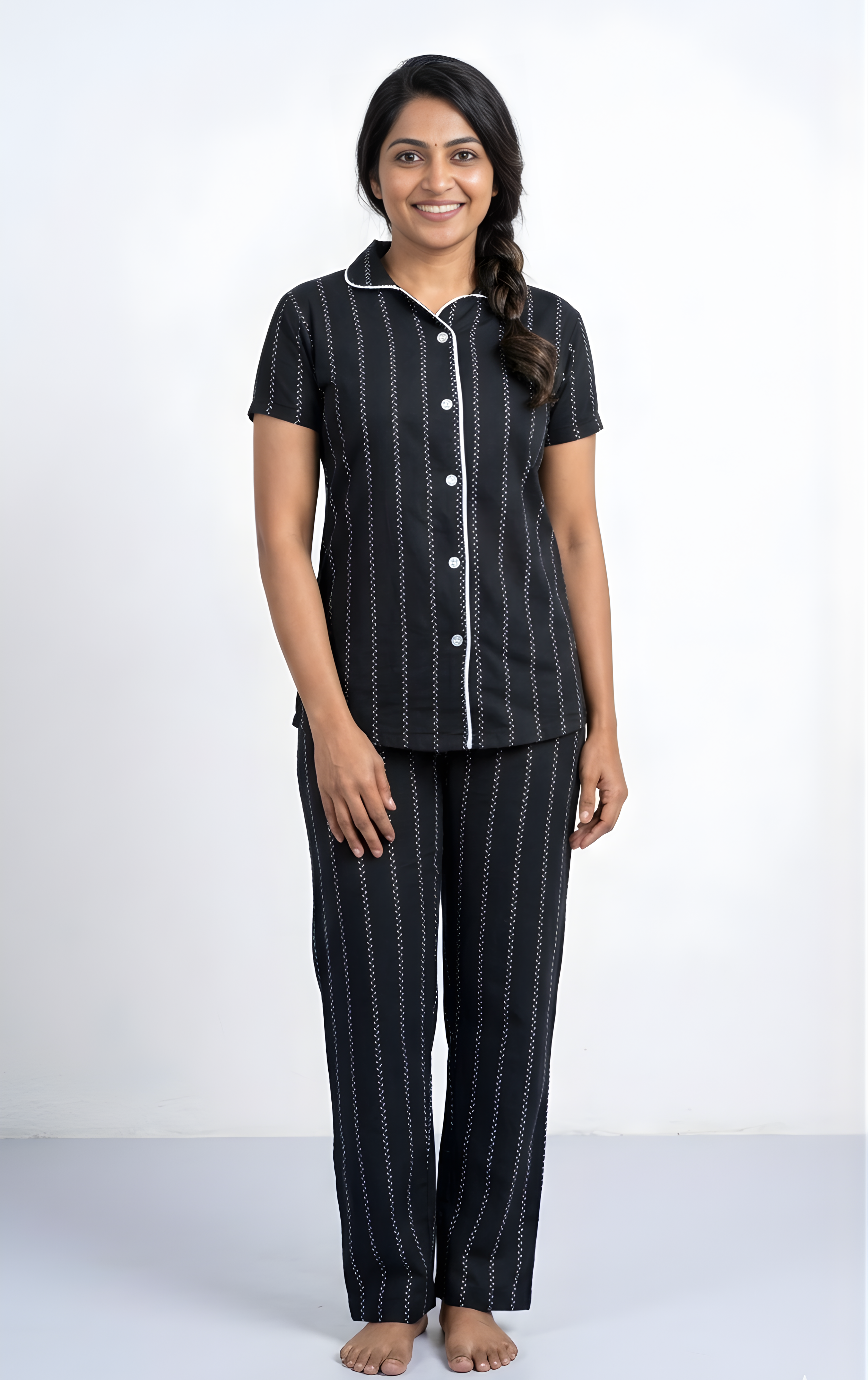 Black Color Women Night suit