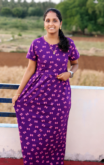 Bright Violet  Zipless feeding maxi