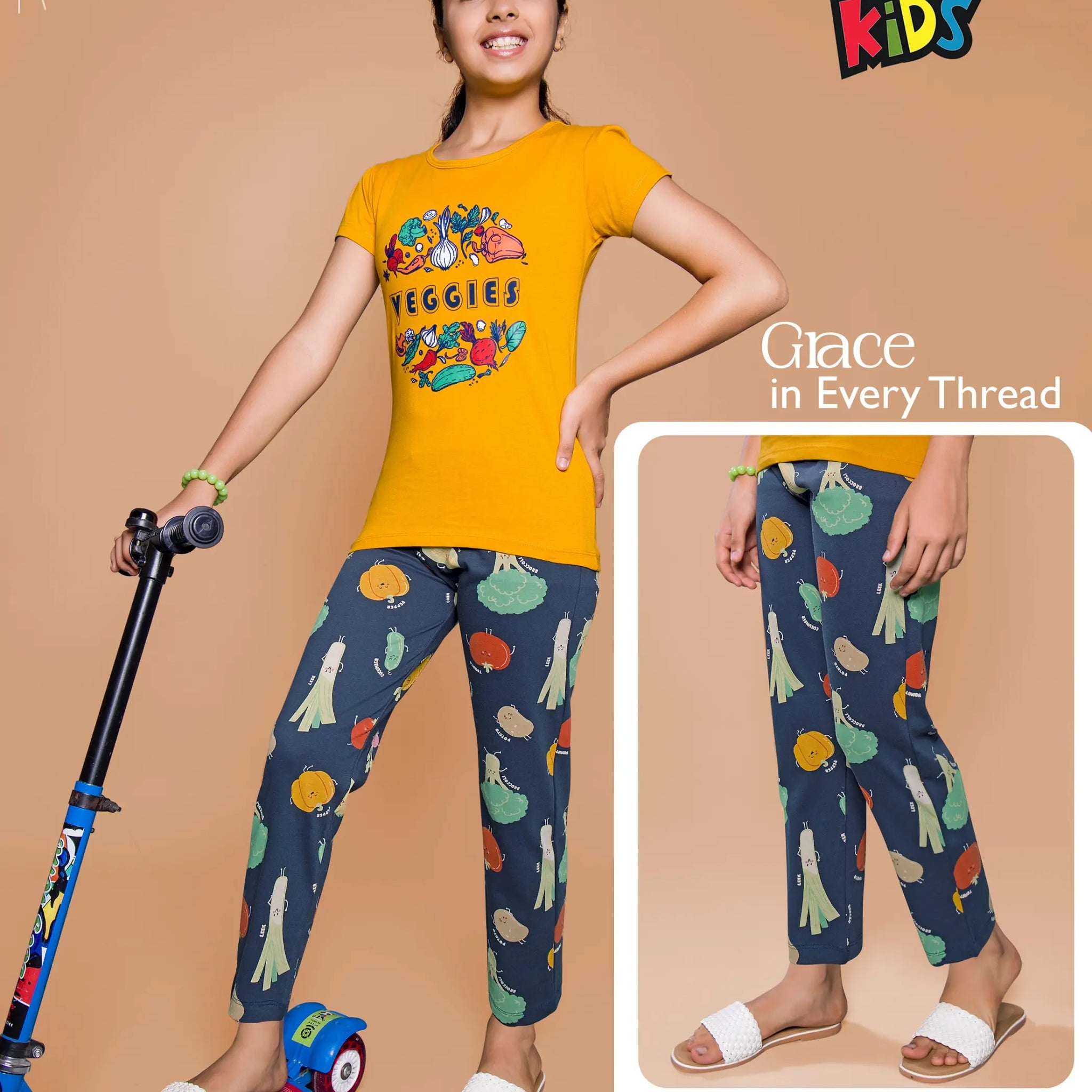 Sunset Orange Pyjamas Set