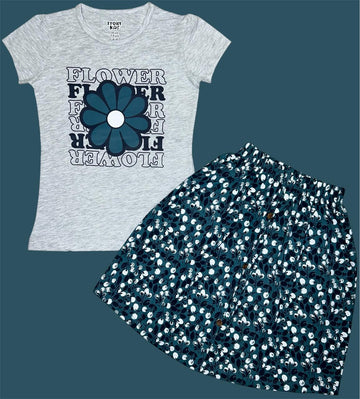 OFF WHITE TSHIRTS SKIRTS SET