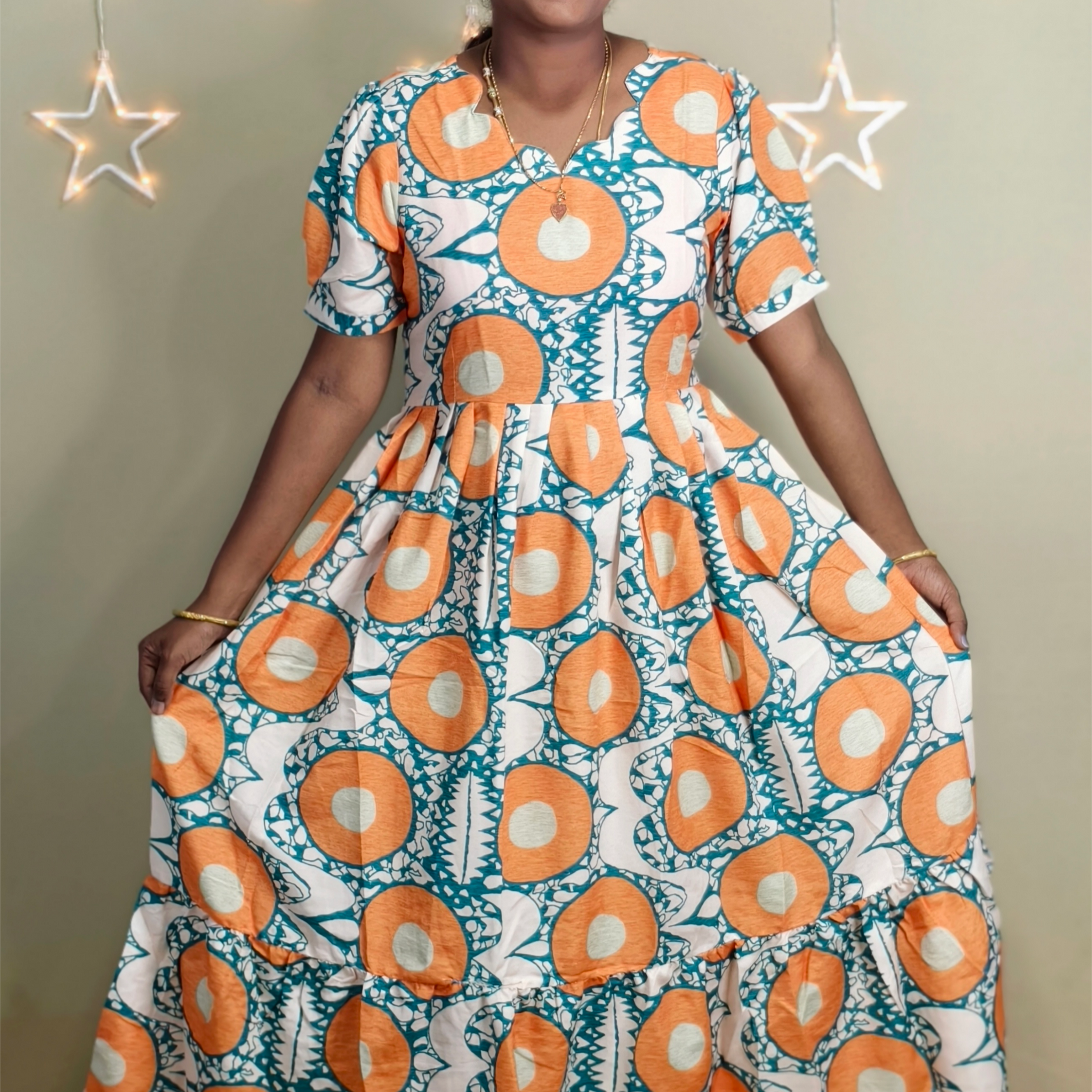 Orange cotton maxi non feeding