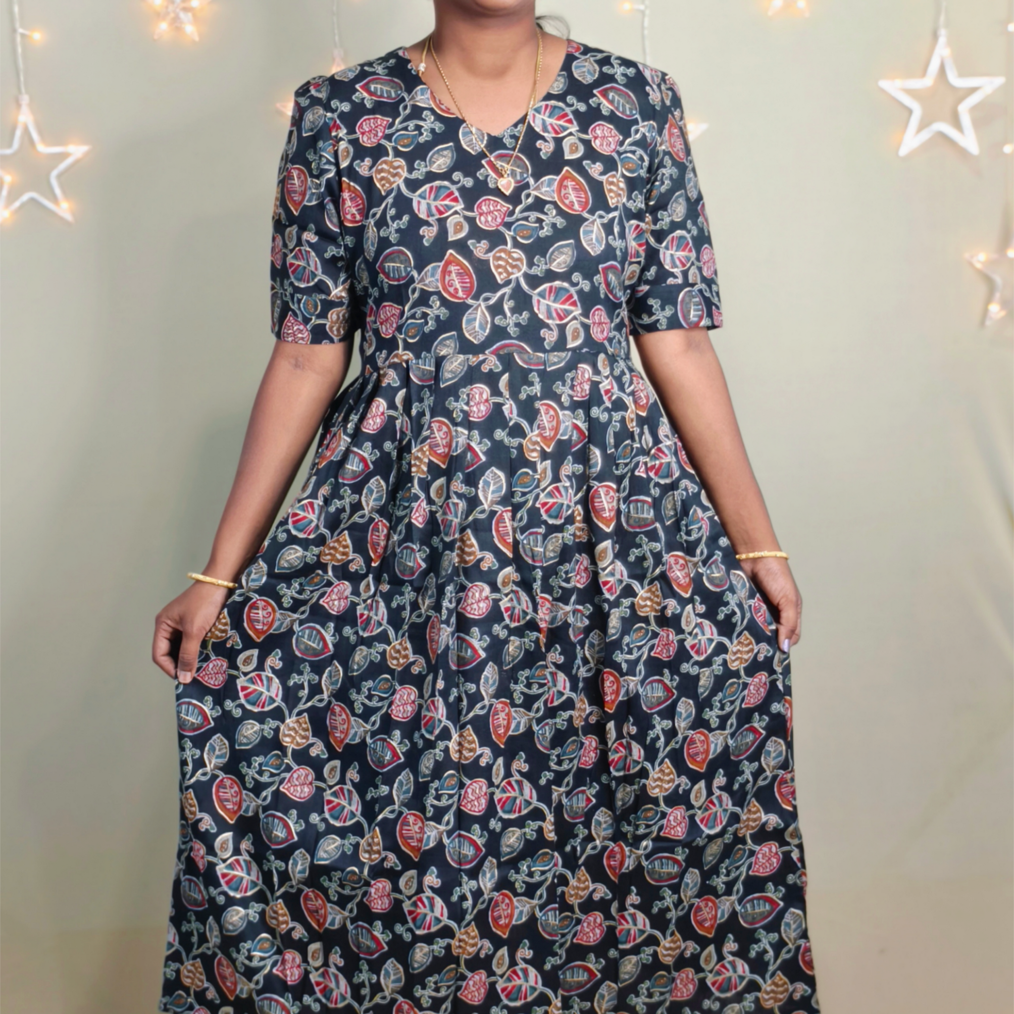 BLACK MAXI KURTI  TYPE