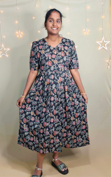 BLACK MAXI KURTI  TYPE