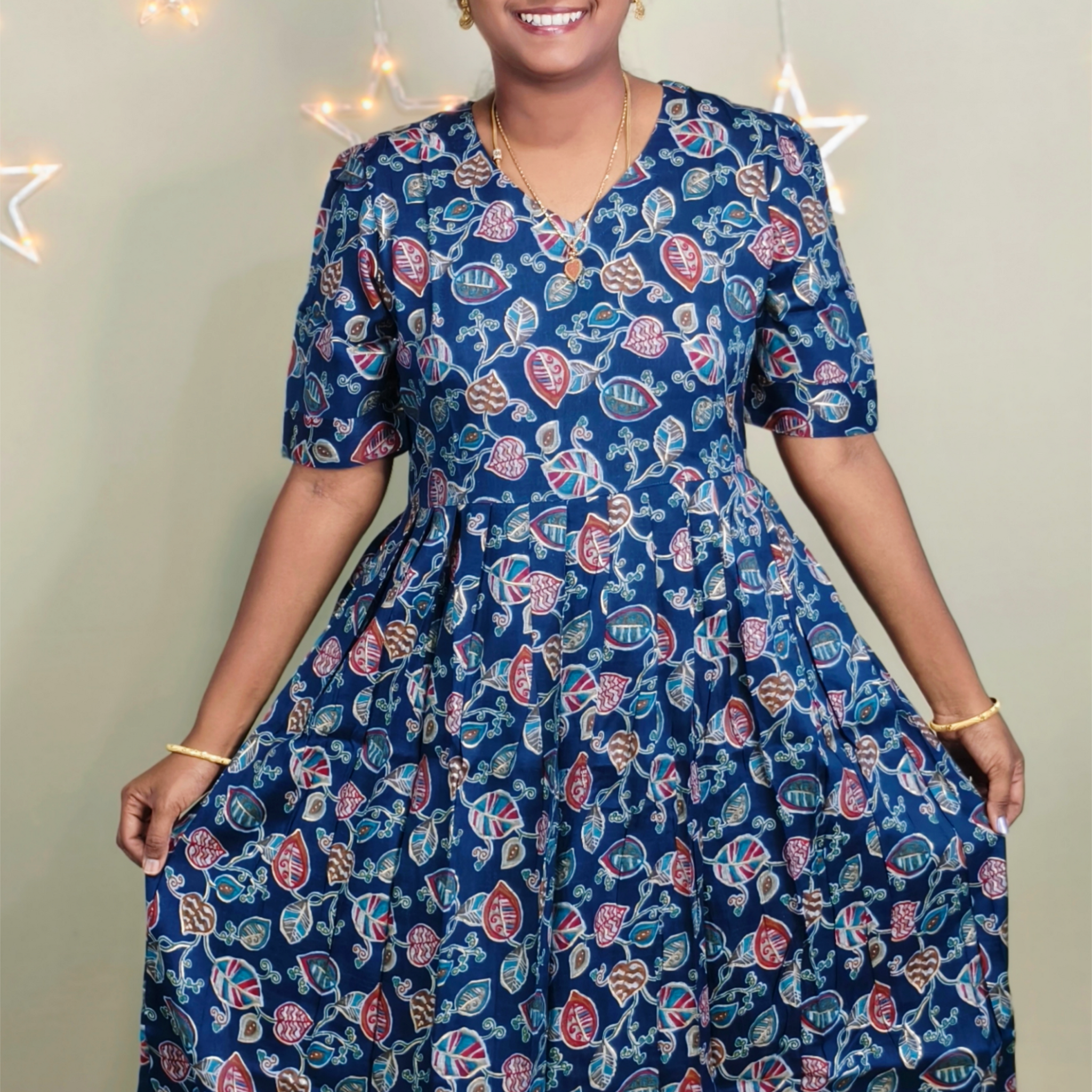 DARK NAVY MAXI KURTI TYPE