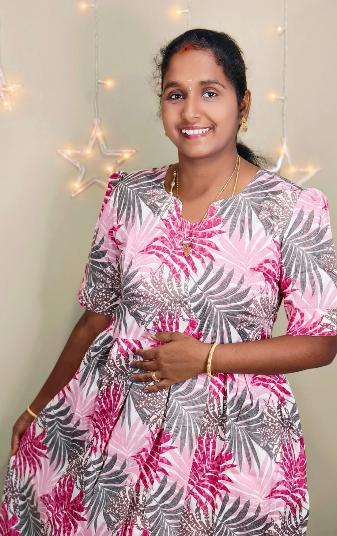 PINK MAXI KURTI TYPE