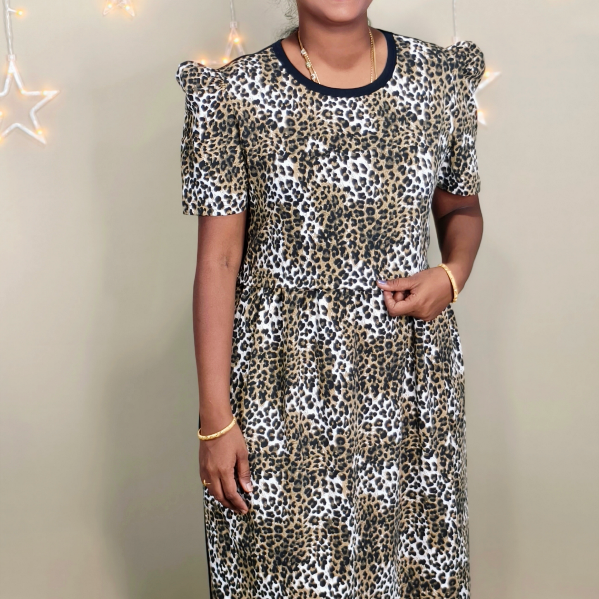 DUAL COLOUR ZIPLESS FEEDING MAXI ( PRINT BLACK)