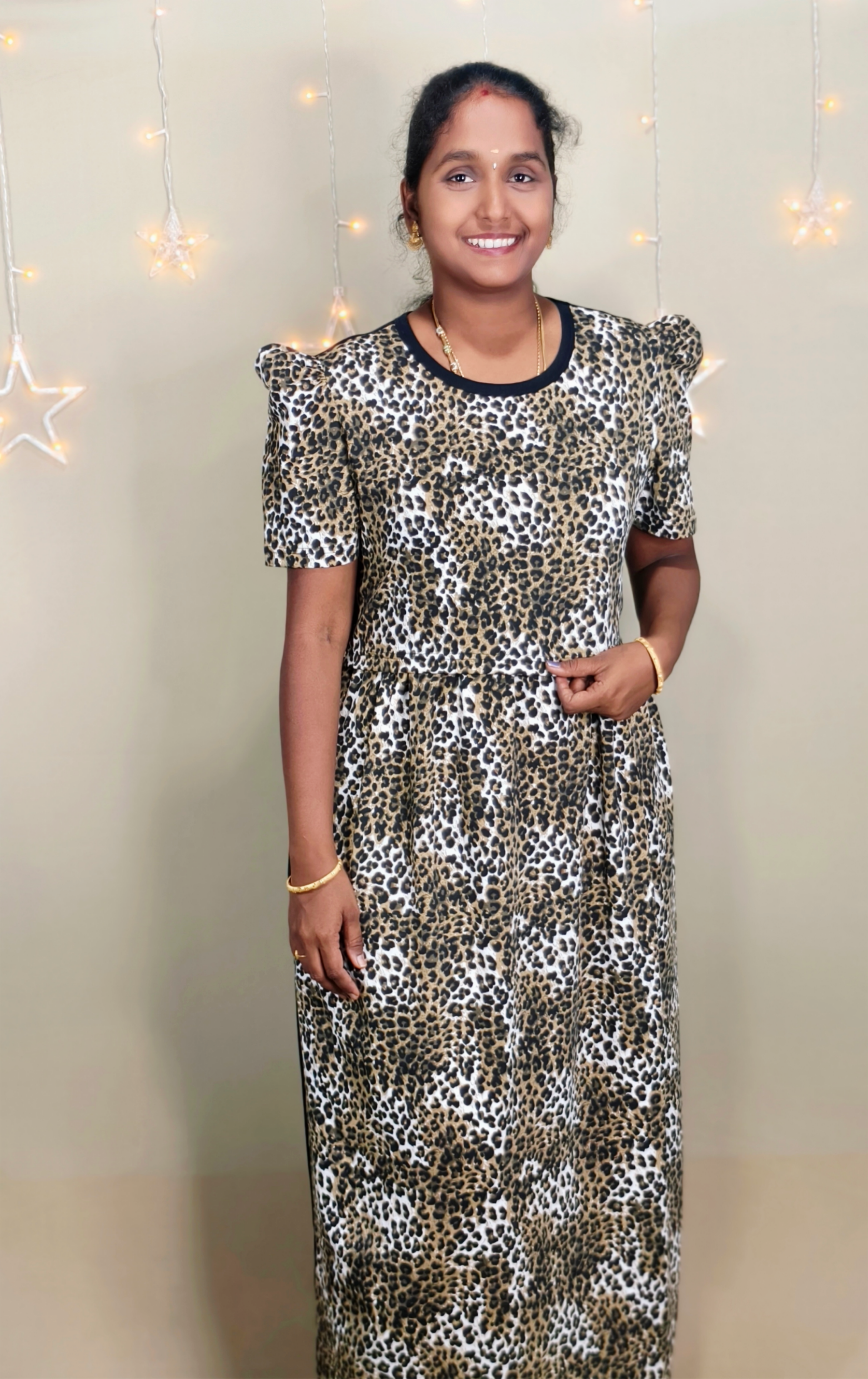 DUAL COLOUR ZIPLESS FEEDING MAXI ( PRINT BLACK)