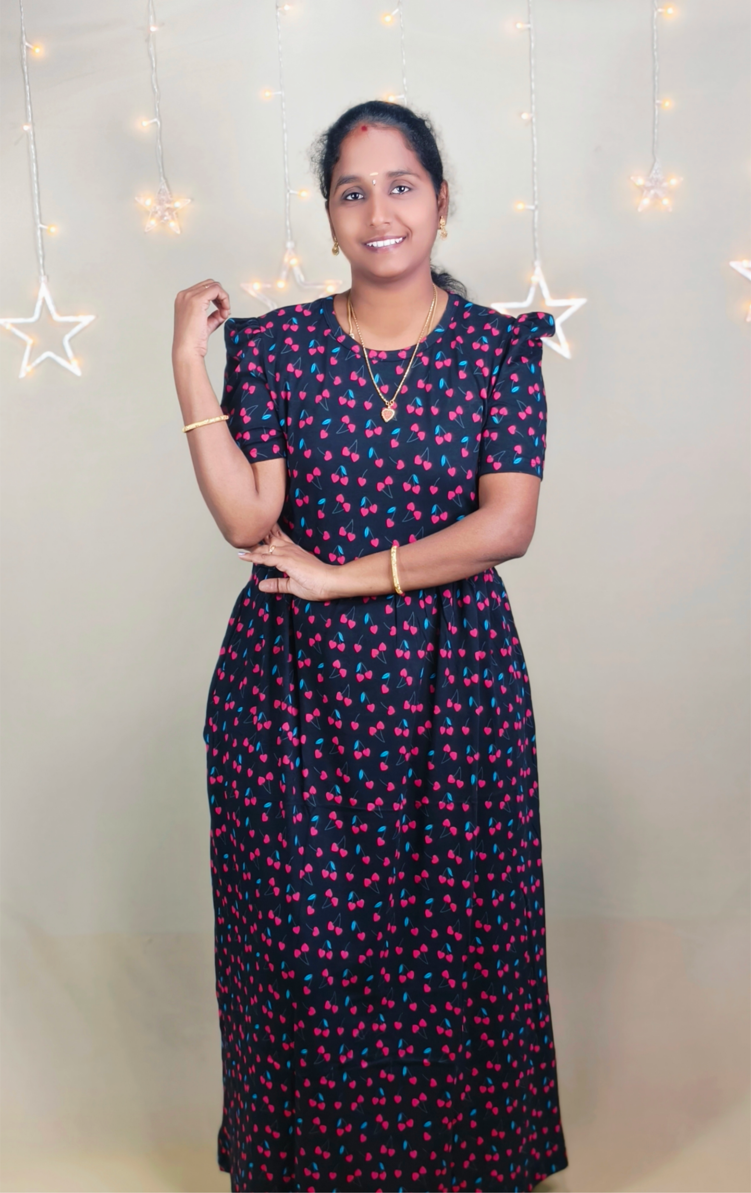 BLACK  PRINTED ZIPLESS FEEDING