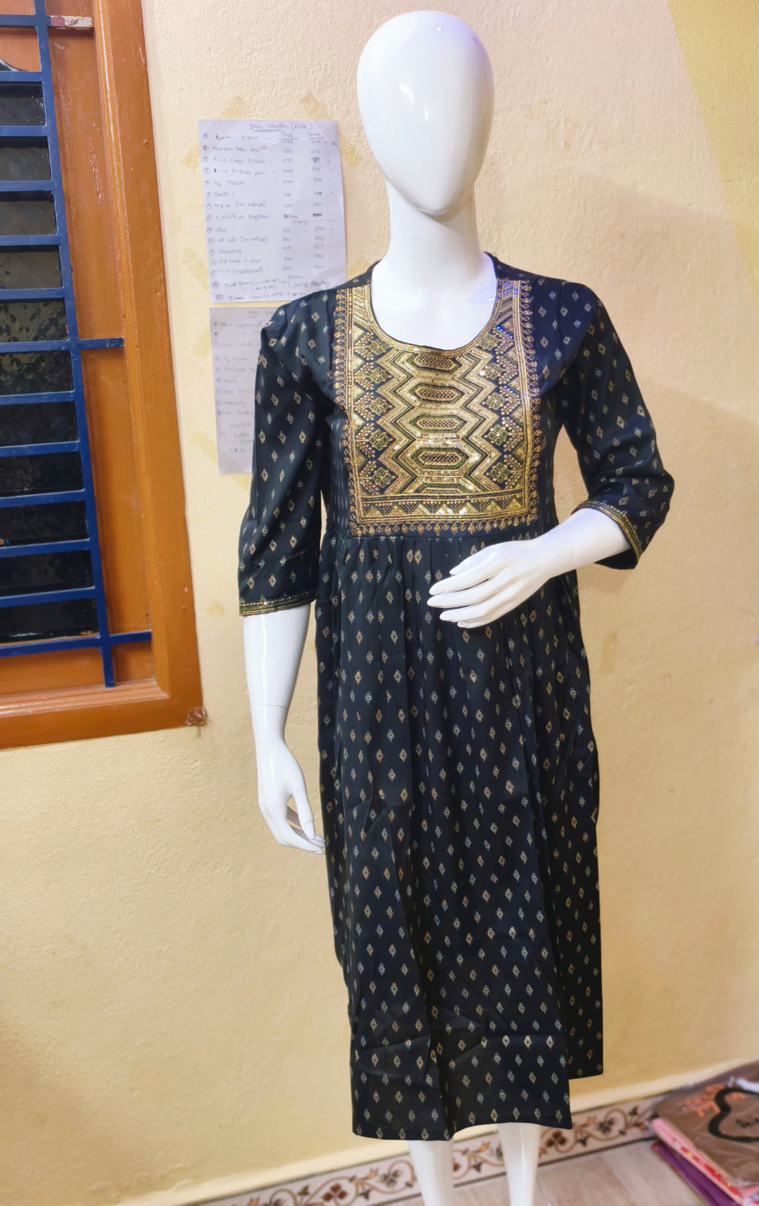BLACK  ANARKALI KURTIS