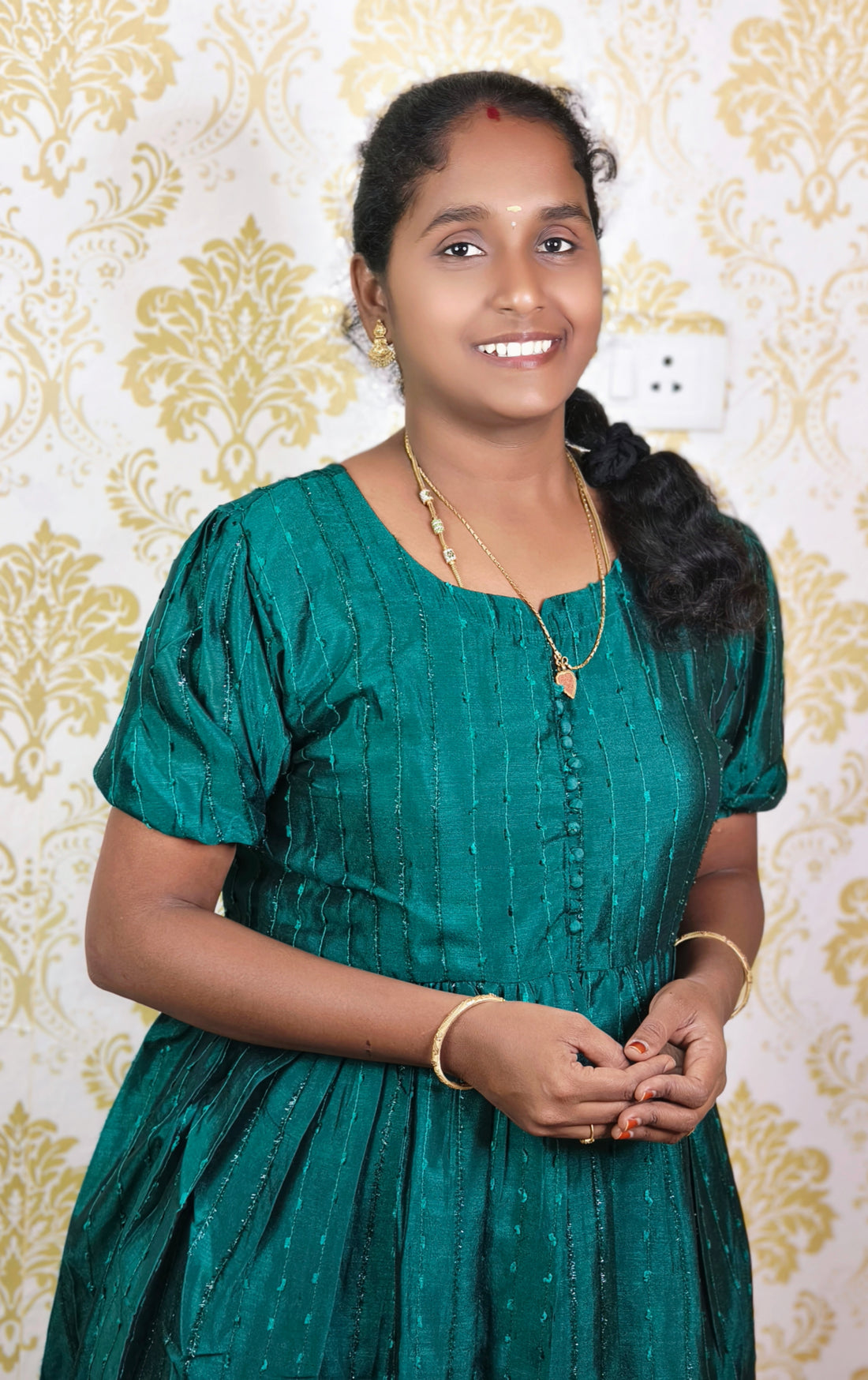 DARK GREEN  CASUAL WEAR MAXI