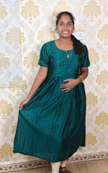 DARK GREEN  CASUAL WEAR MAXI