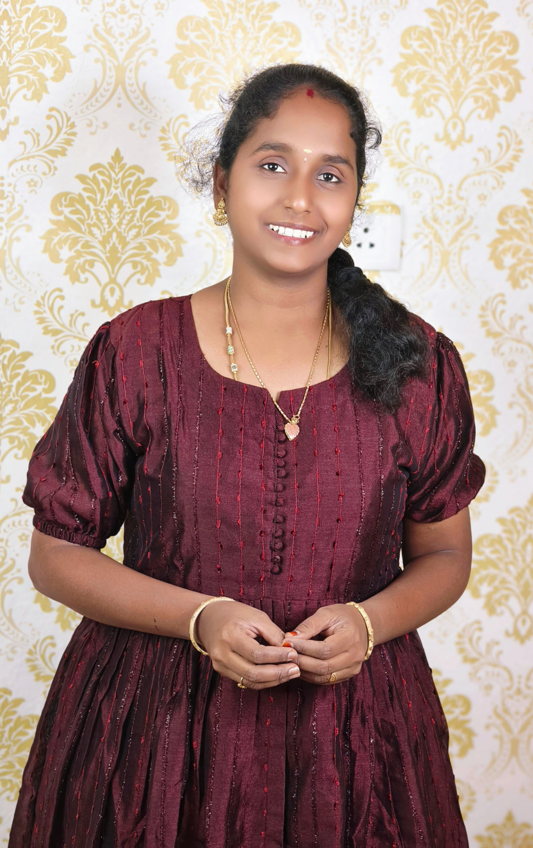 MAROON CASUAL WEAR MAXI