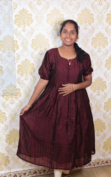 MAROON CASUAL WEAR MAXI