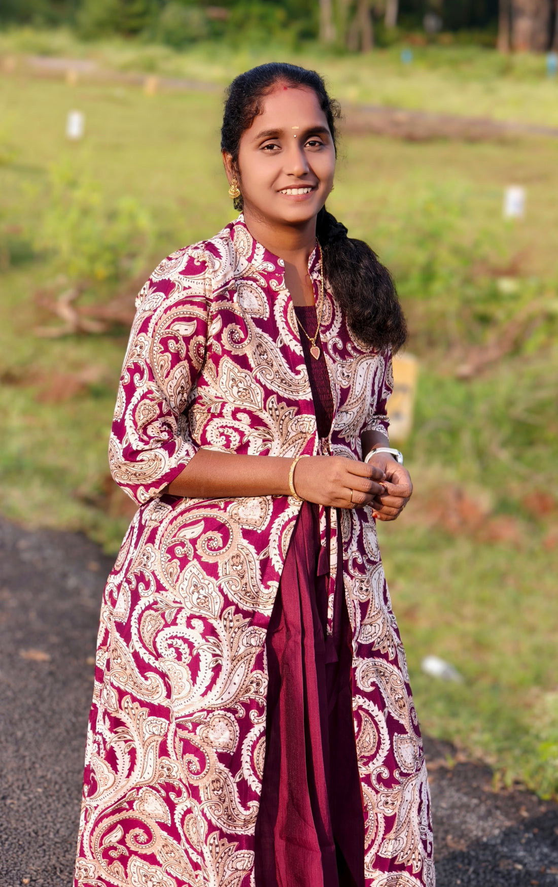 Wine (purple) overcoat model for Vatican Kurtis