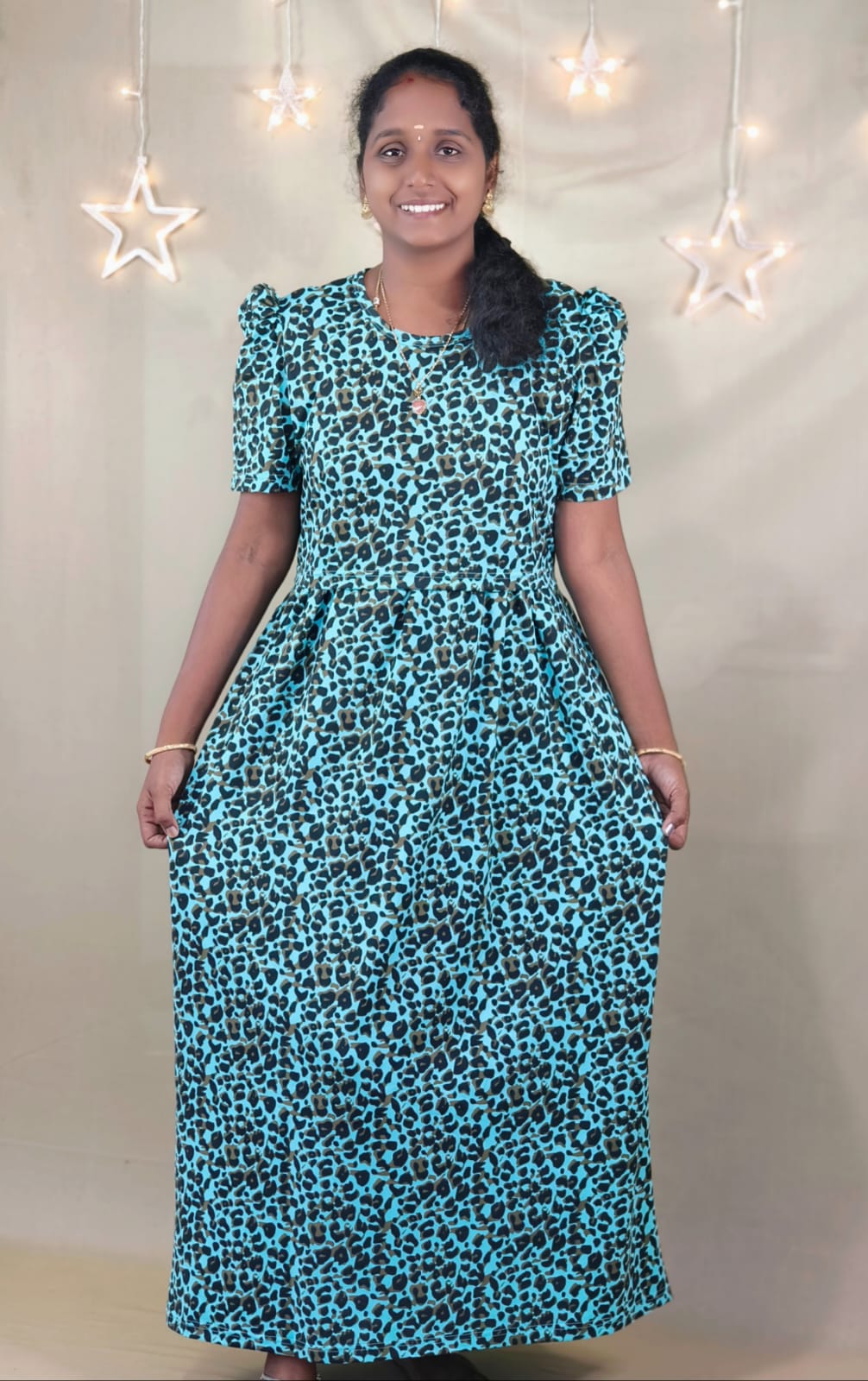 CHEETAH ANIMAL PRINT  ZIPLESS FEEDING MAXI