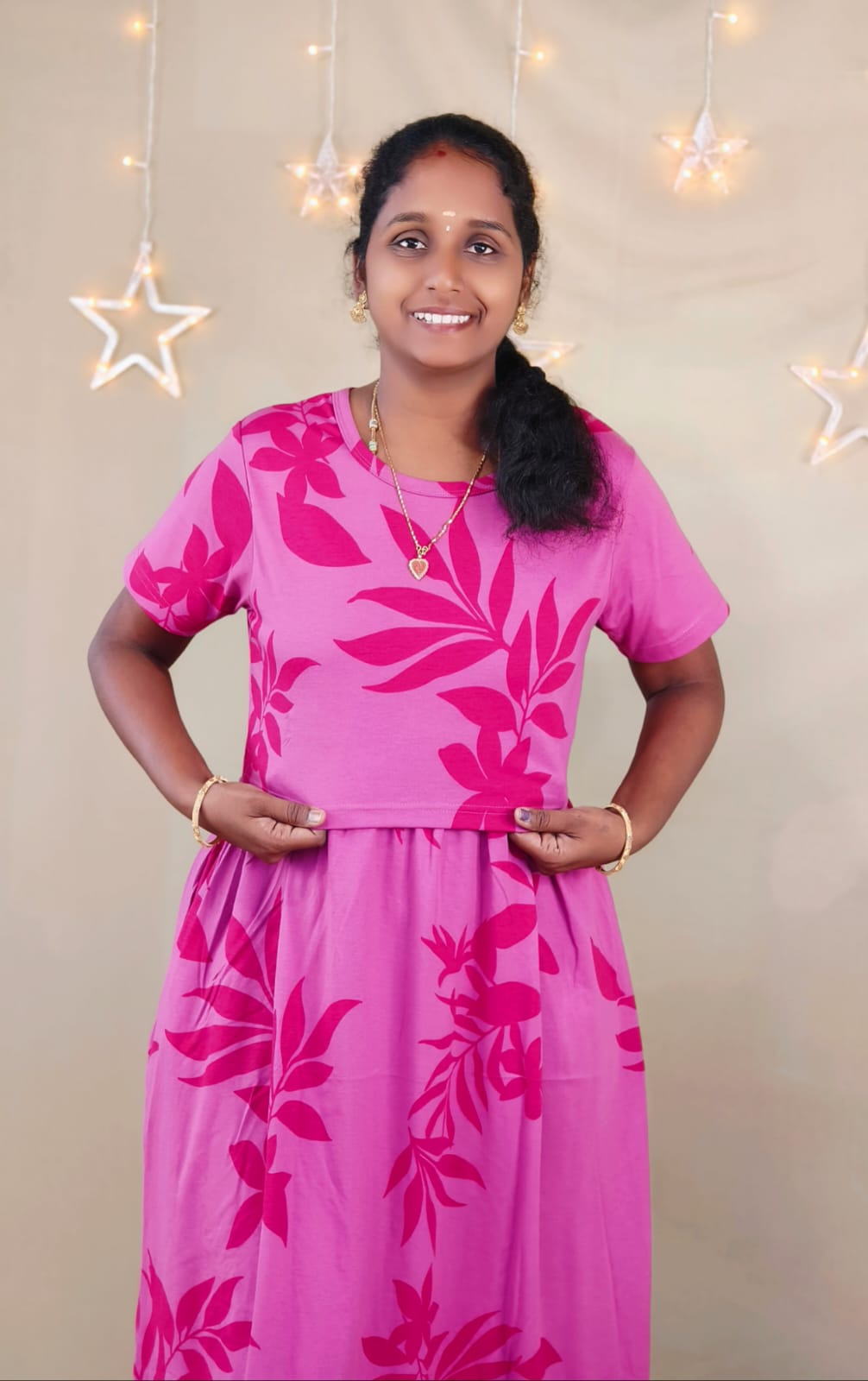 ANKLE LENGTH DEEP MAGENTA ZIPLESS FEEDING MAXI