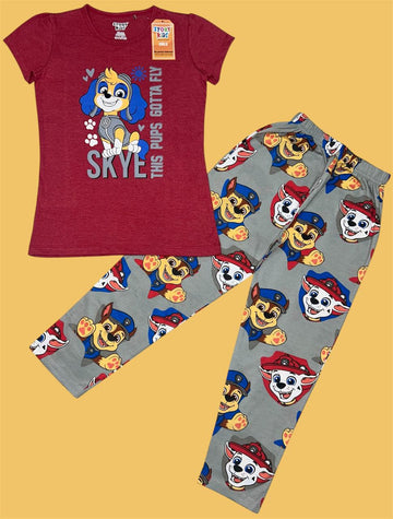 RED TSHIRT PANT PYJAMAS SET