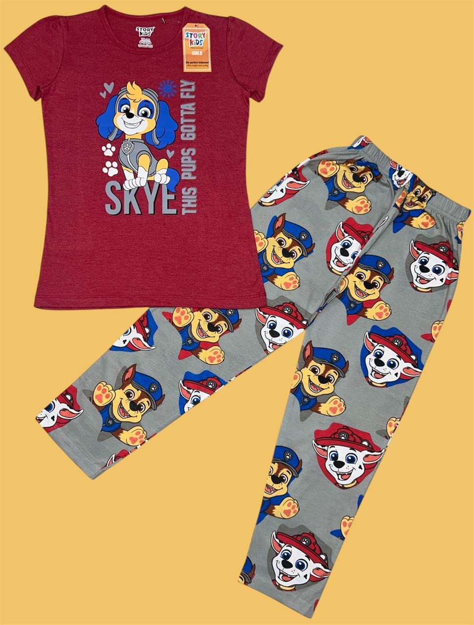 RED TSHIRT PANT PYJAMAS SET