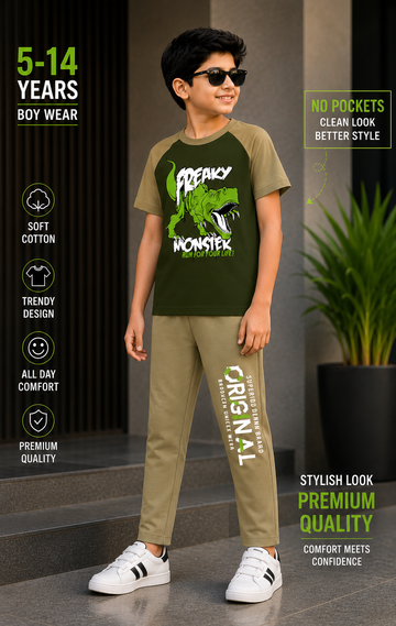 Dinosaur print Full Pant set