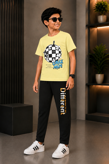 Yellow chess print