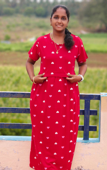 Bright Red ♥️ Zipless feeding maxi