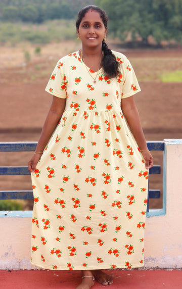 Yellow flower print