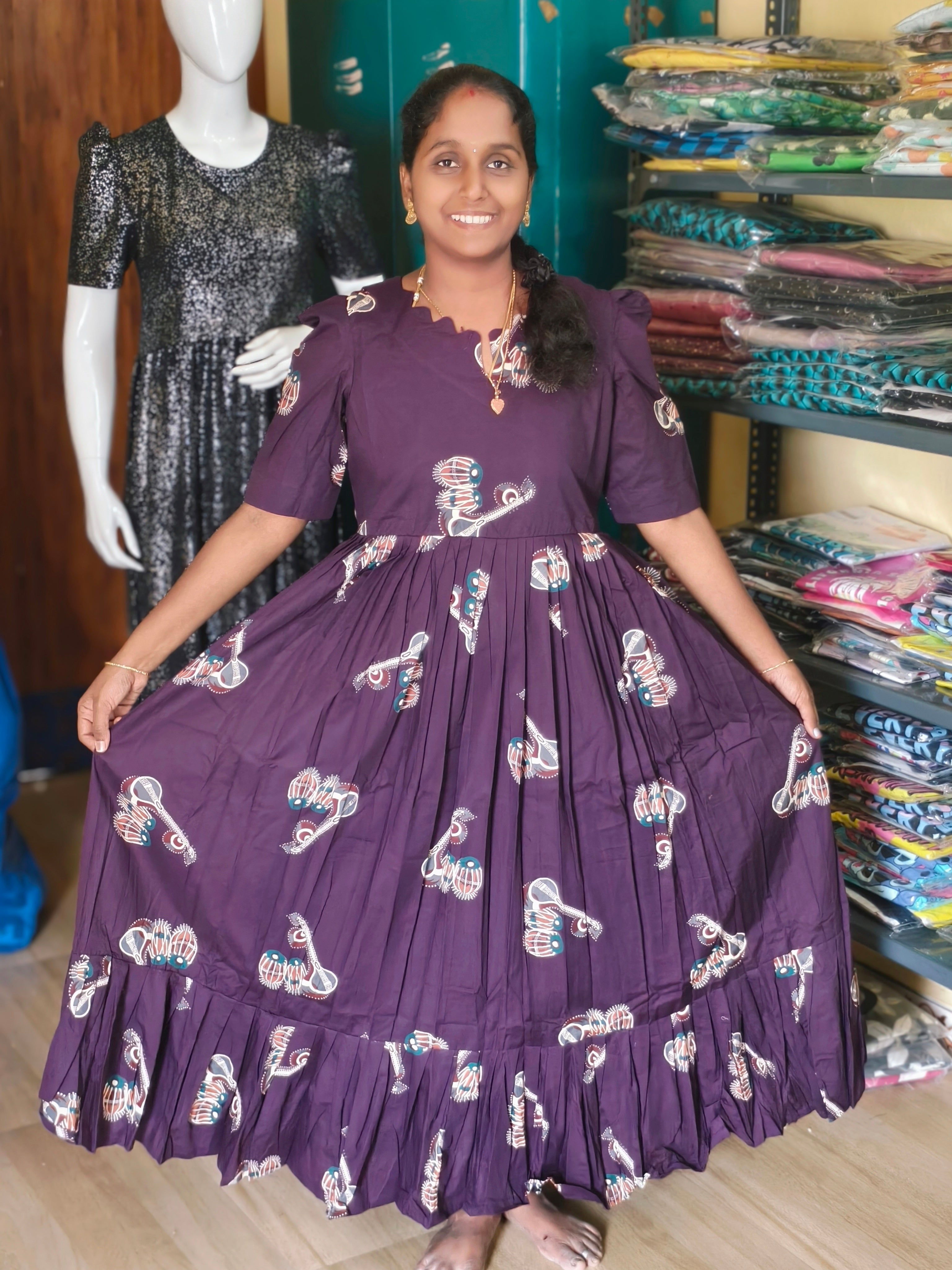 COTTON  LONG FROCK