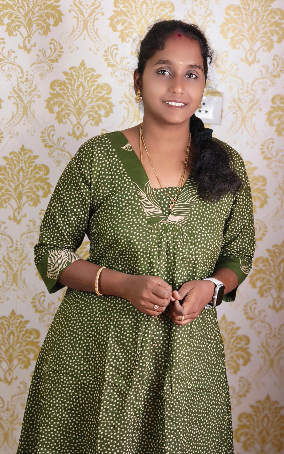 Light green cotton kurti