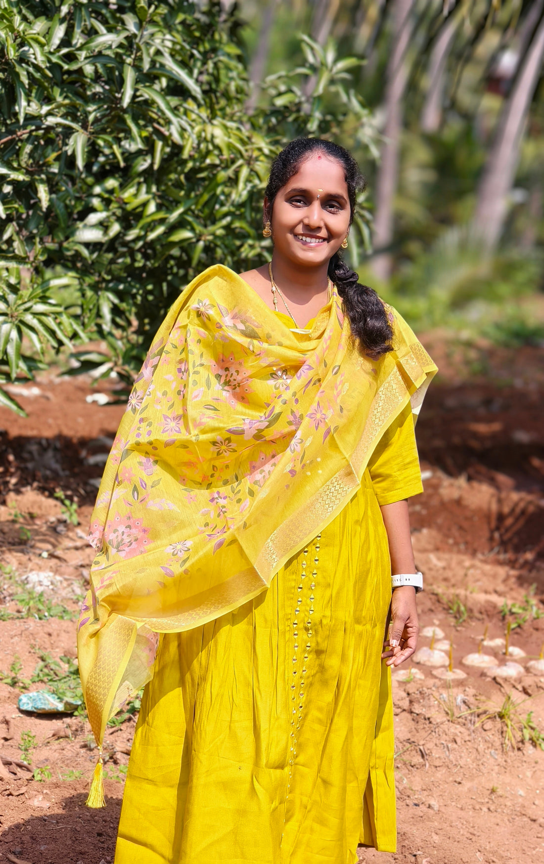 Mustard yellow Salwar Set (vetican kurtis)