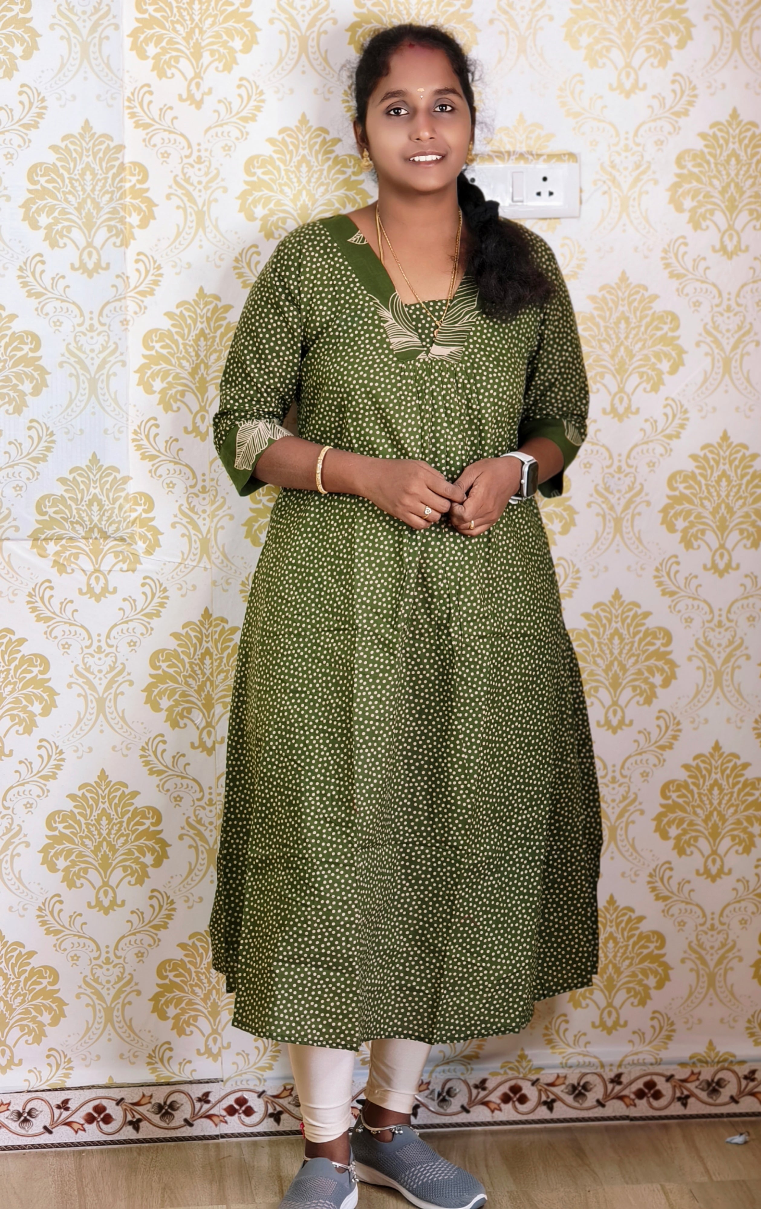 Light green cotton kurti