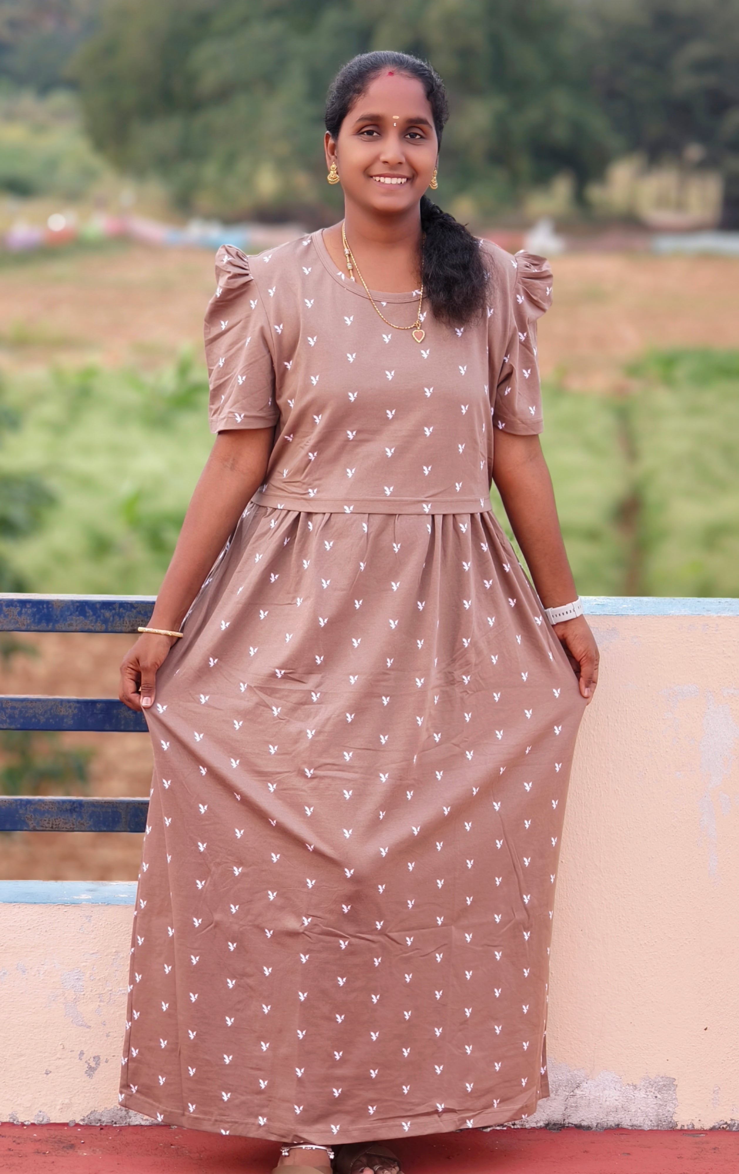 Light Brown Zipless feeding maxi
