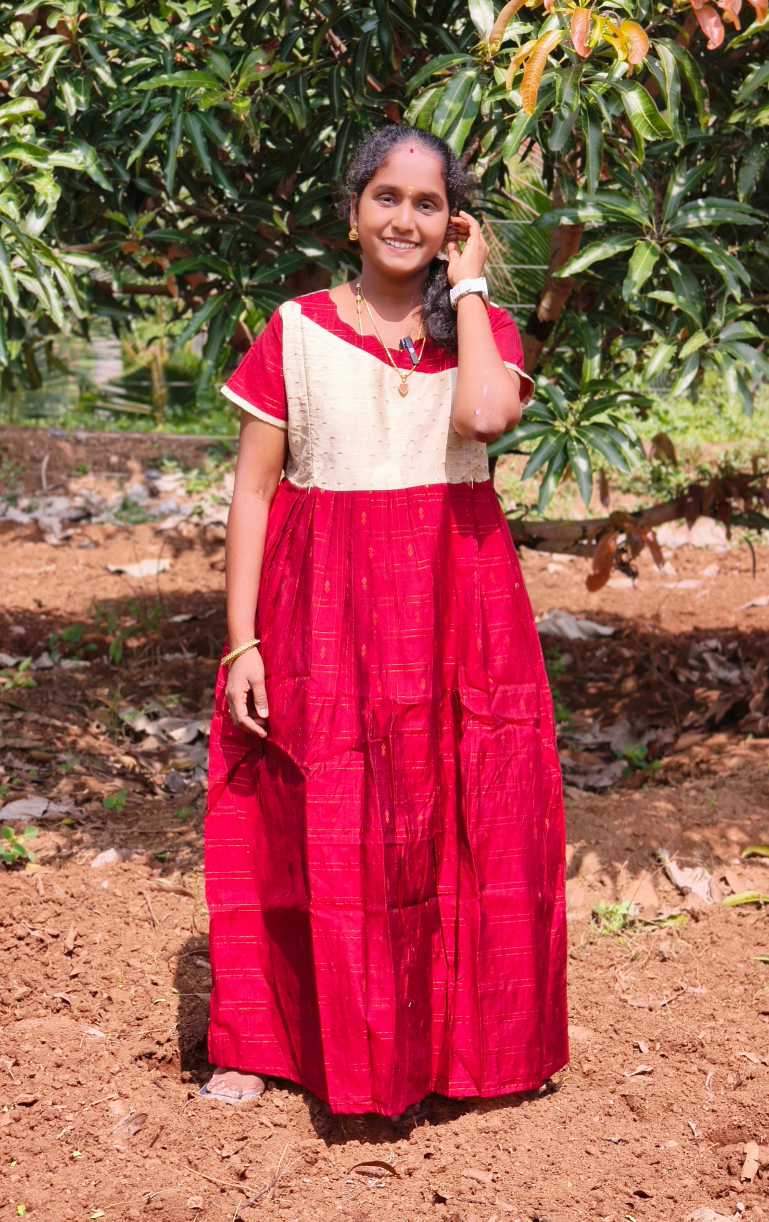 Maroon feeding Full long kurti gown
