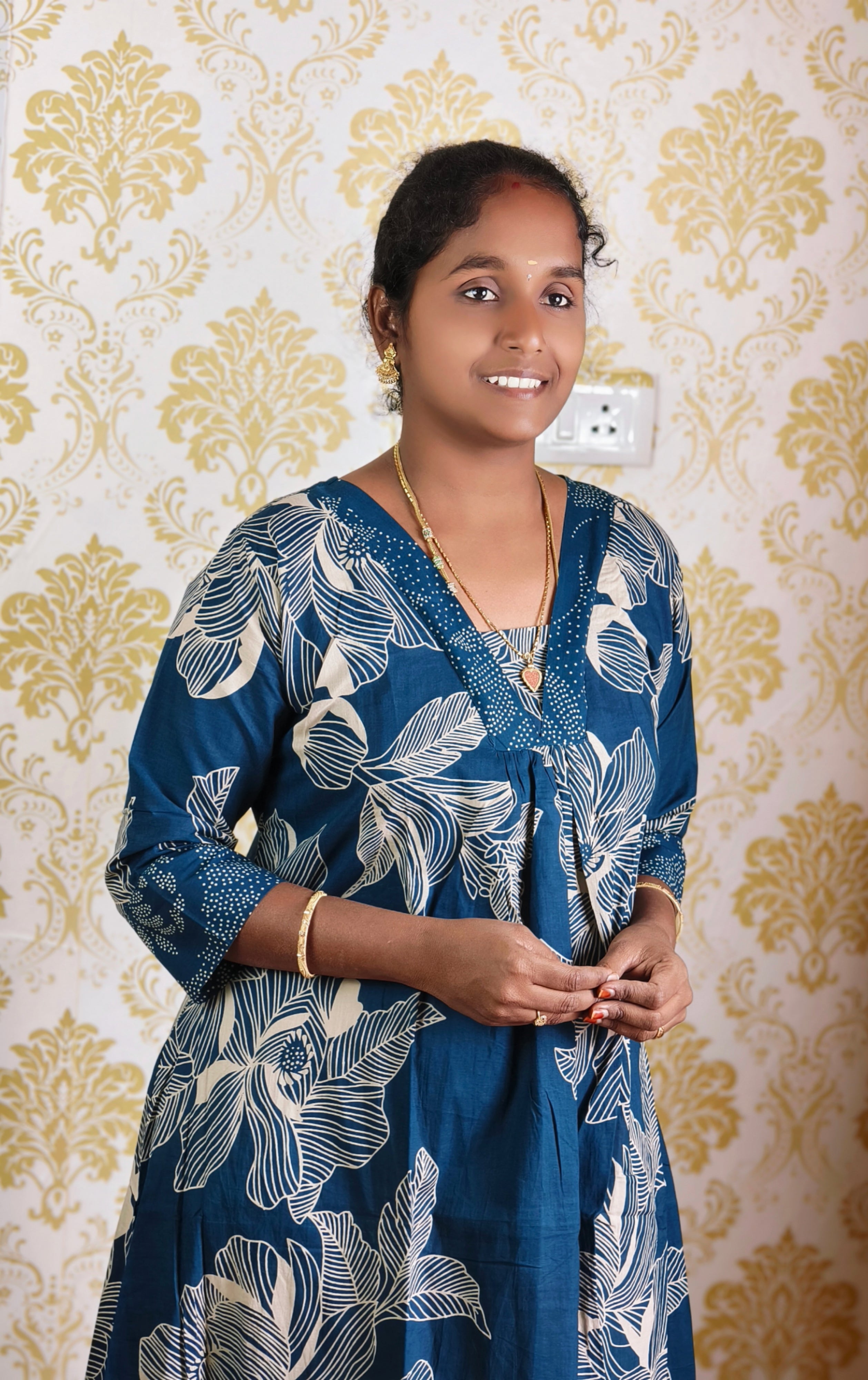 Peacock green COTTON KURTI