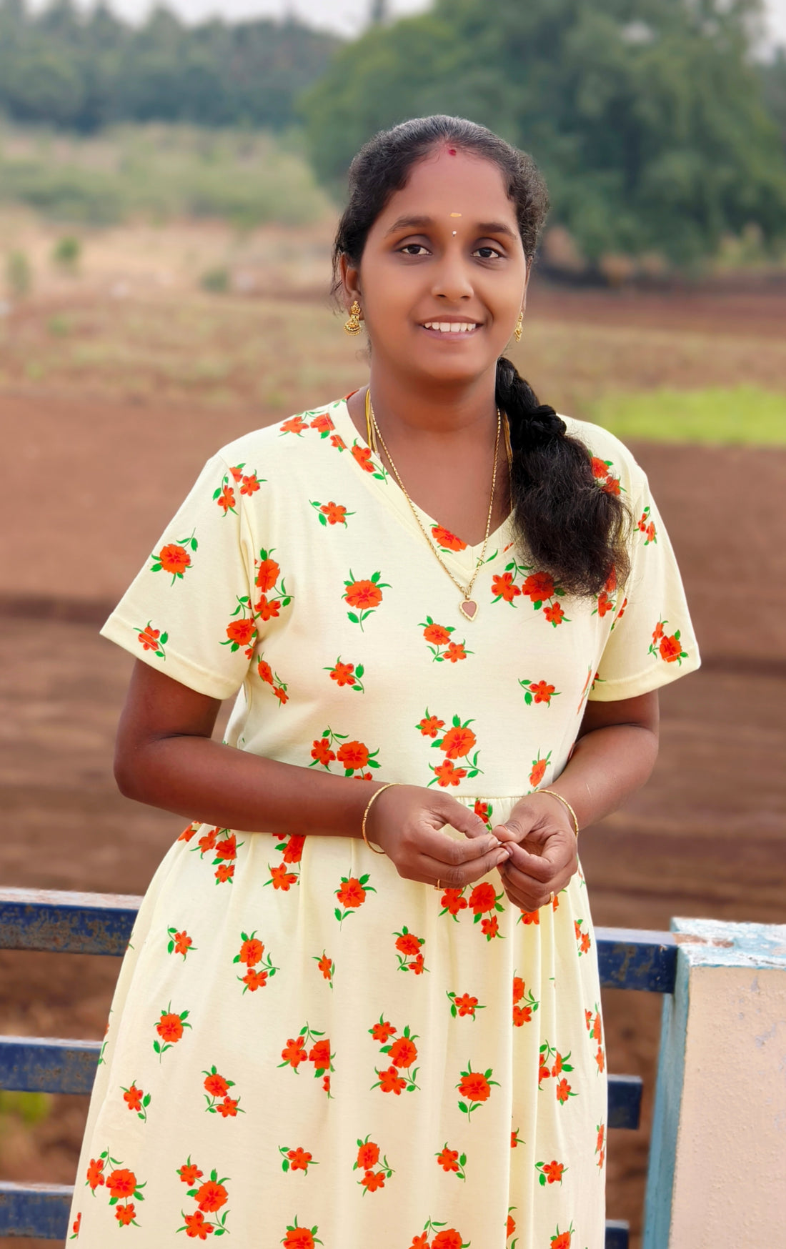 Yellow flower print