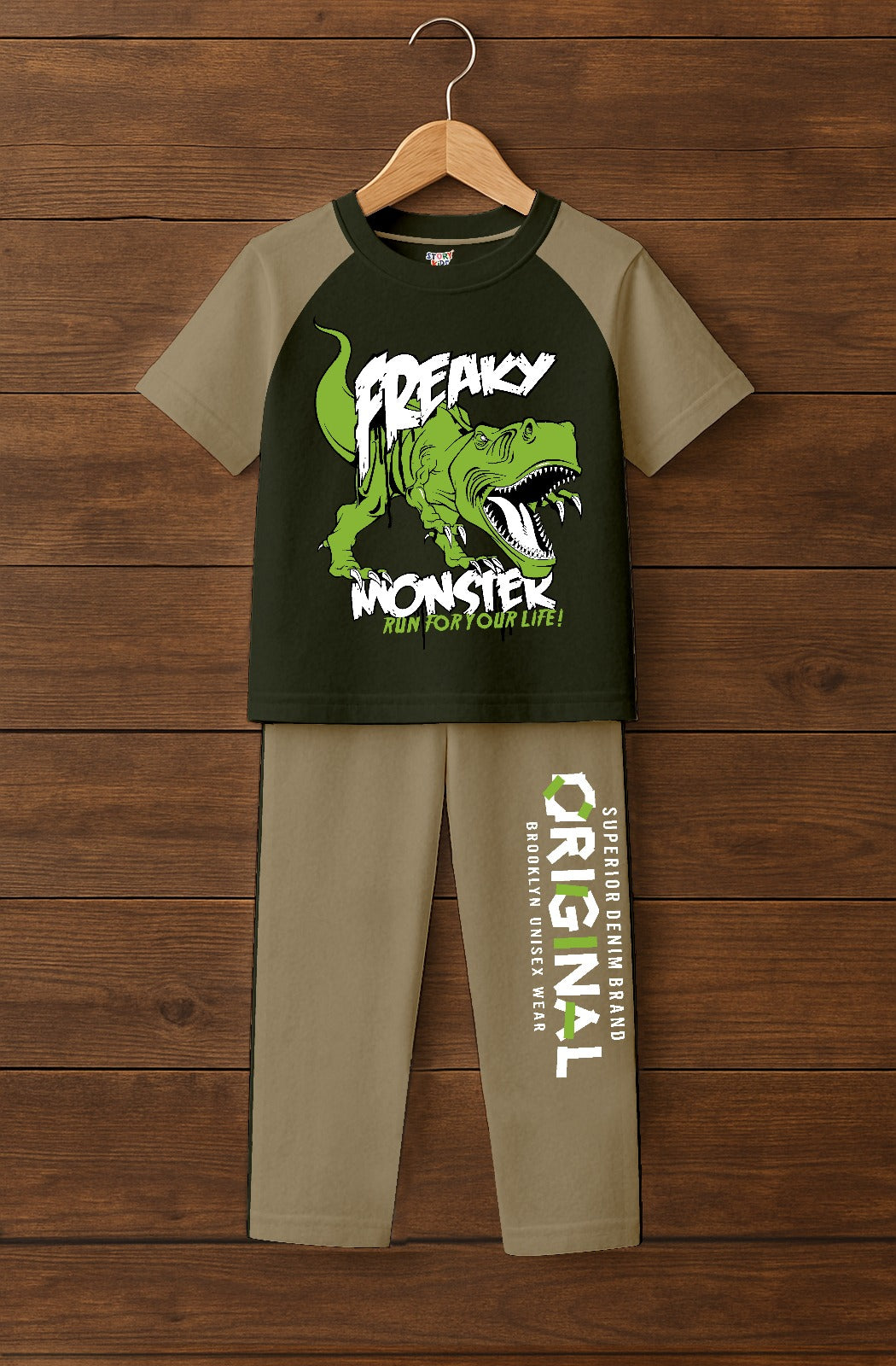 Dinosaur print Full Pant set