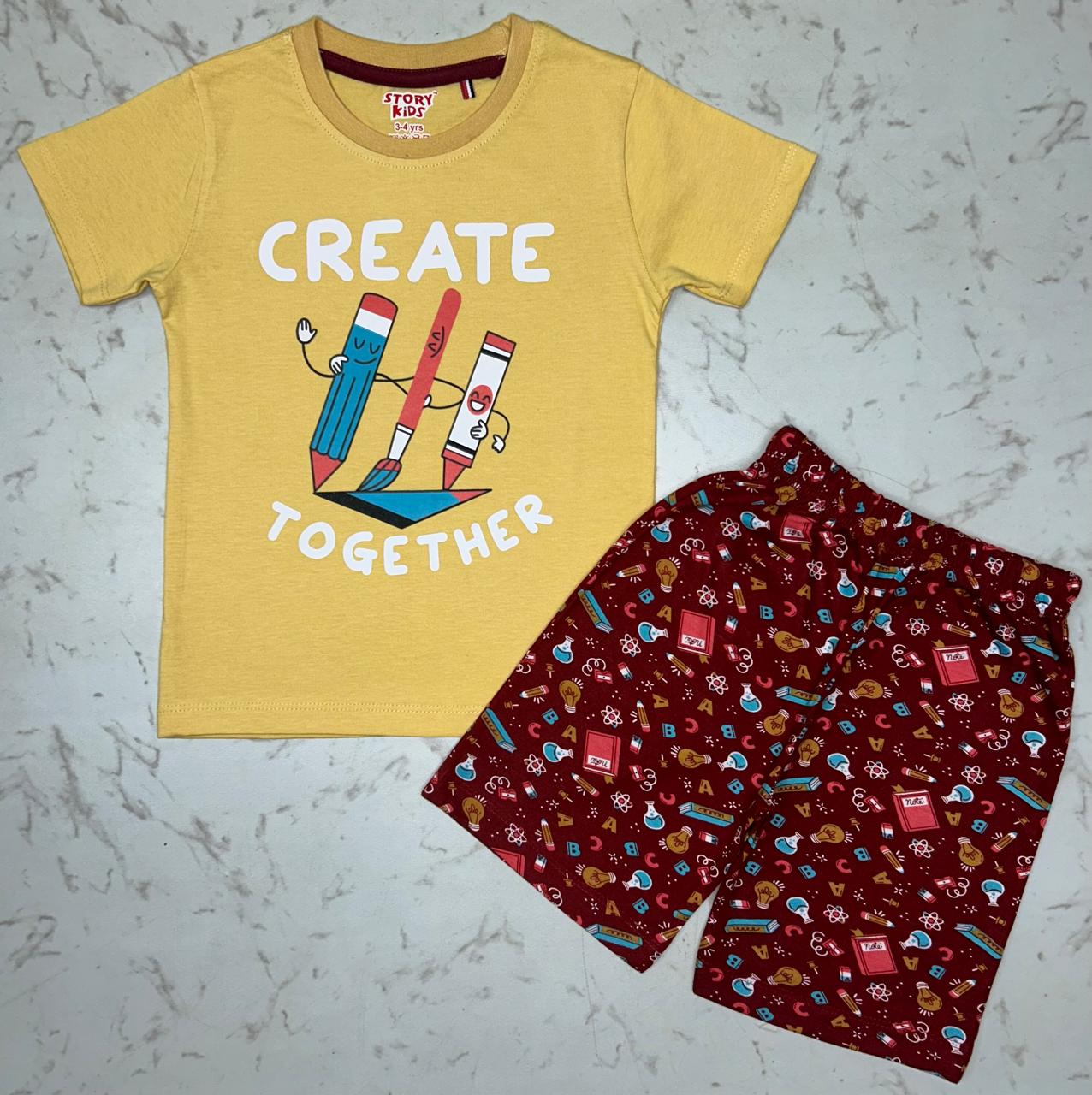 Yellow tshirts short set